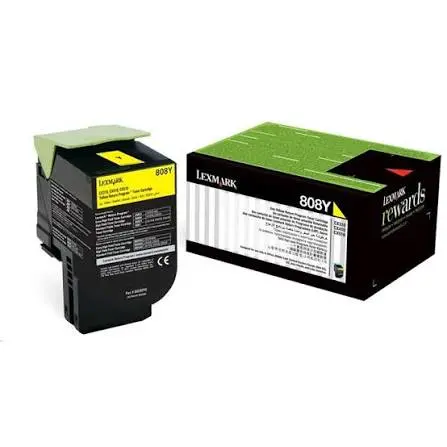 טונר מקורי צהוב Lexmark 80C8HYE
