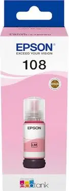 בקבוקון דיו מקורי מגנטה בהיר Epson C13T09C64A 108