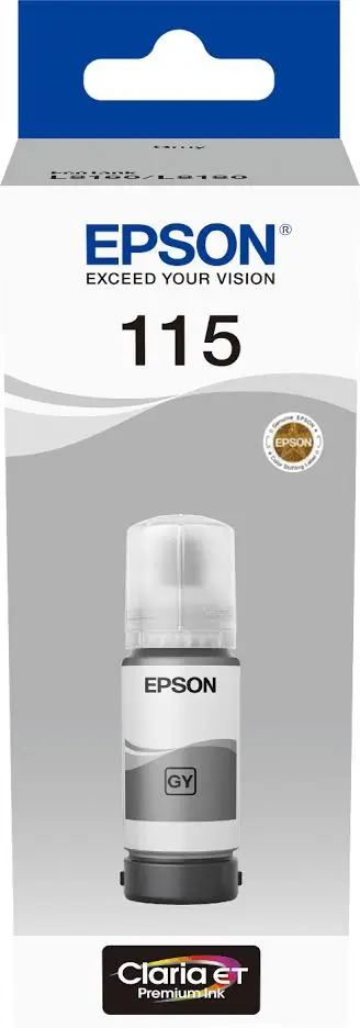 בקבוקון דיו מקורי אפור Epson C13T07D54A 115