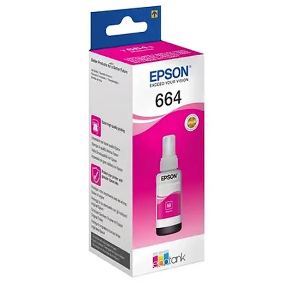 בקבוקון דיו מקורי מגנטה Epson C13T66434A 664