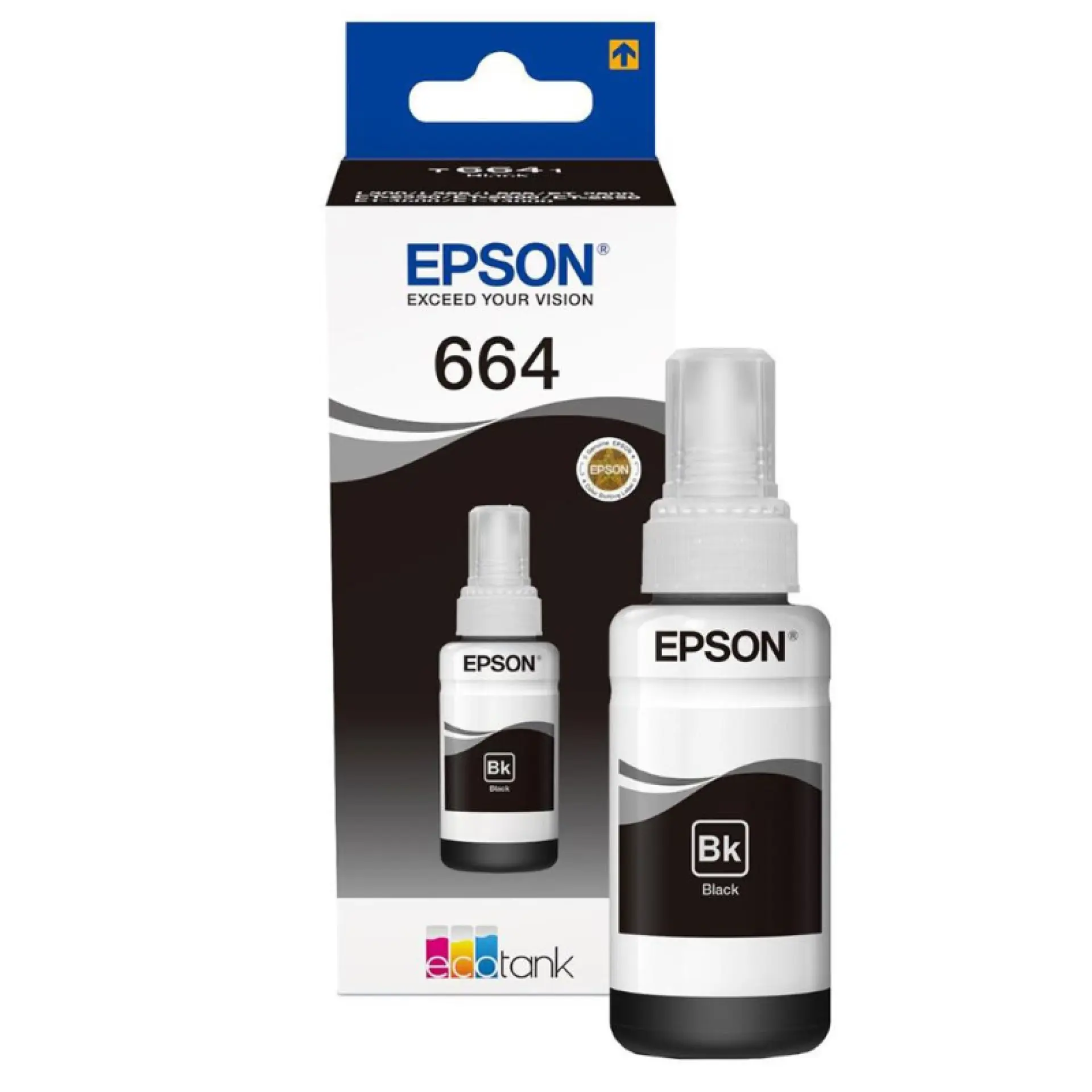 בקבוקון דיו מקורי שחור Epson C13T66414A 664