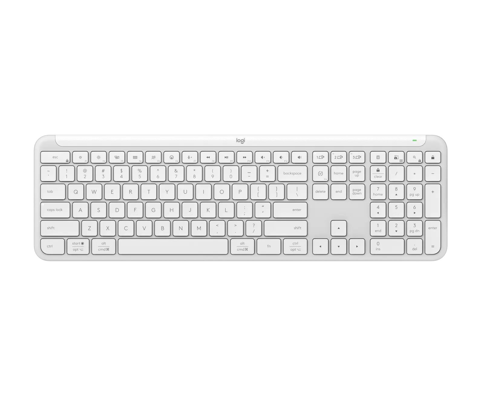 מקלדת גיימינג אלחוטית Logitech Signature Slim Keyboard K950 – בצבע Off-white