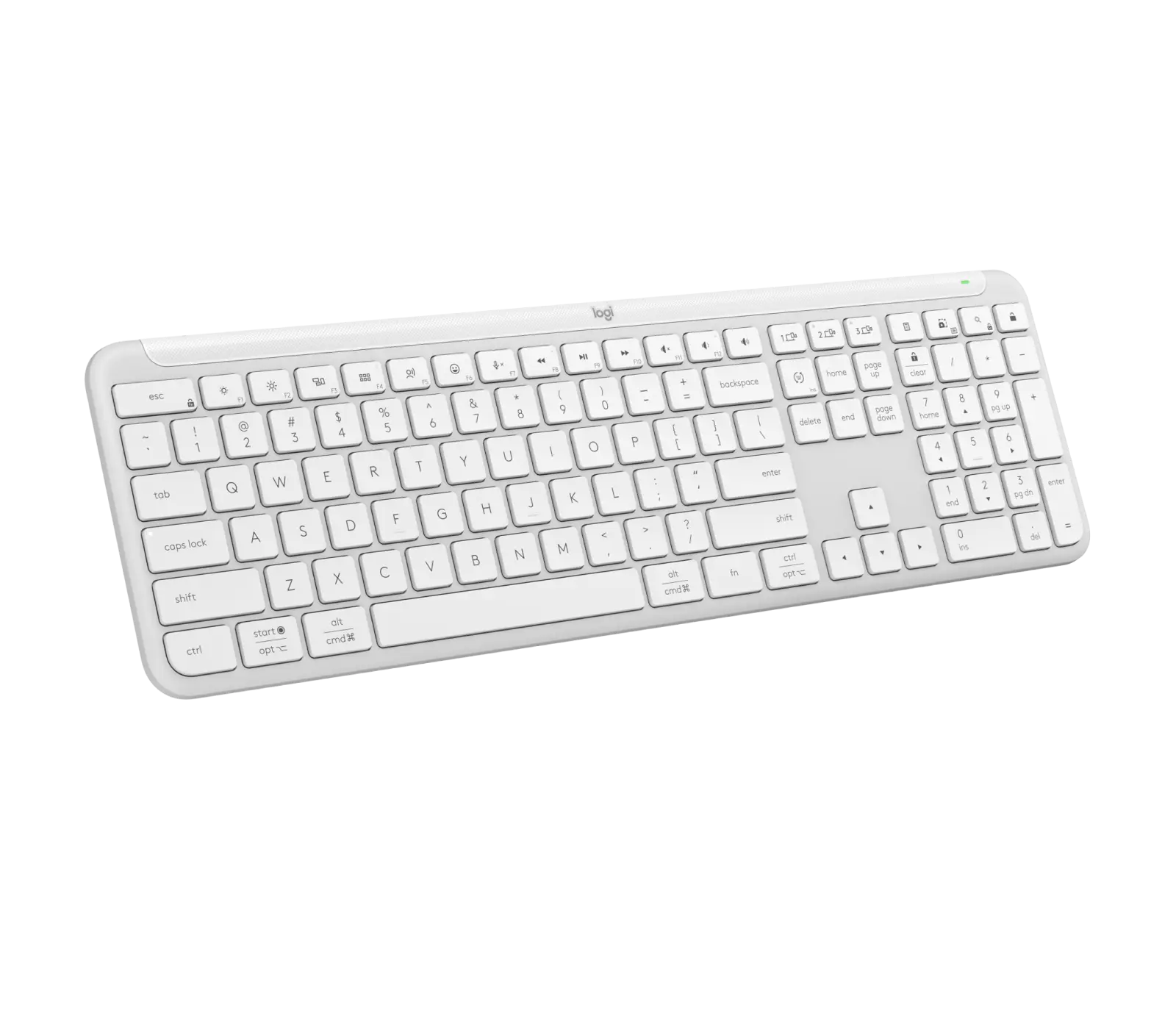 מקלדת גיימינג אלחוטית Logitech Signature Slim Keyboard K950 – בצבע Off-white