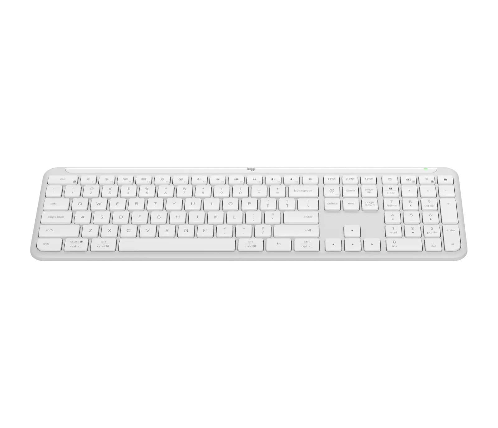 מקלדת גיימינג אלחוטית Logitech Signature Slim Keyboard K950 – בצבע Off-white