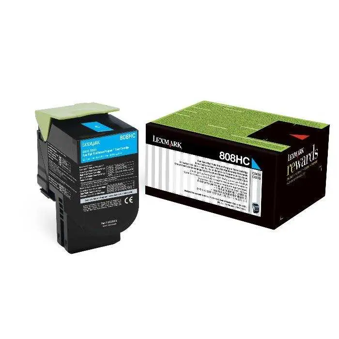 טונר מקורי ציאן Lexmark 80C8HCE