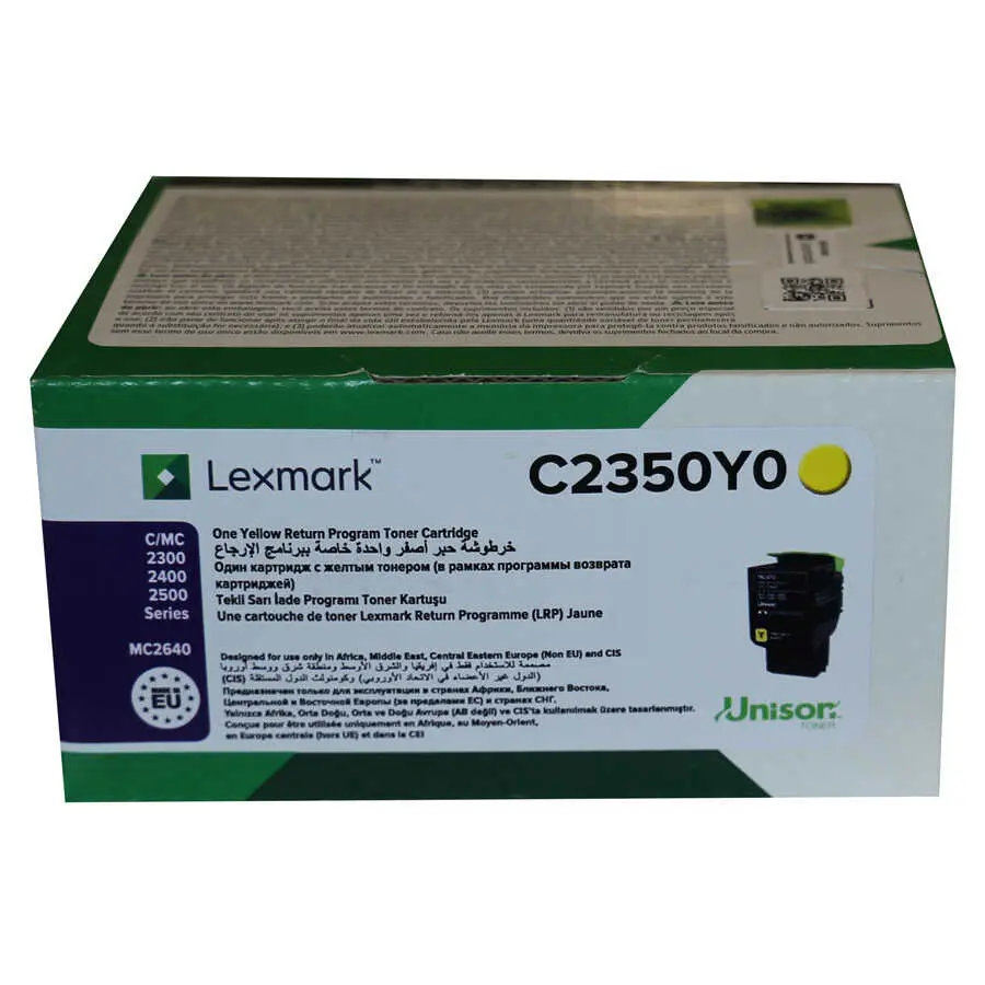 טונר מקורי צהוב Lexmark C2350Y0