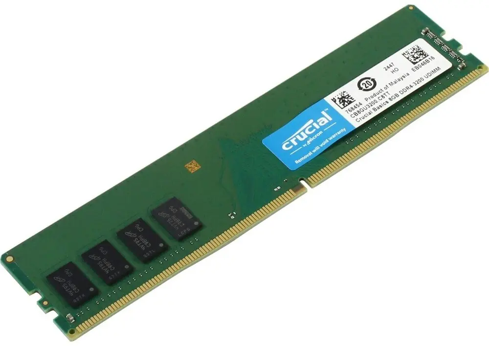 זיכרון למחשב נייח Crucial Basics CB8GU3200 8GB DDR4 3200MHz