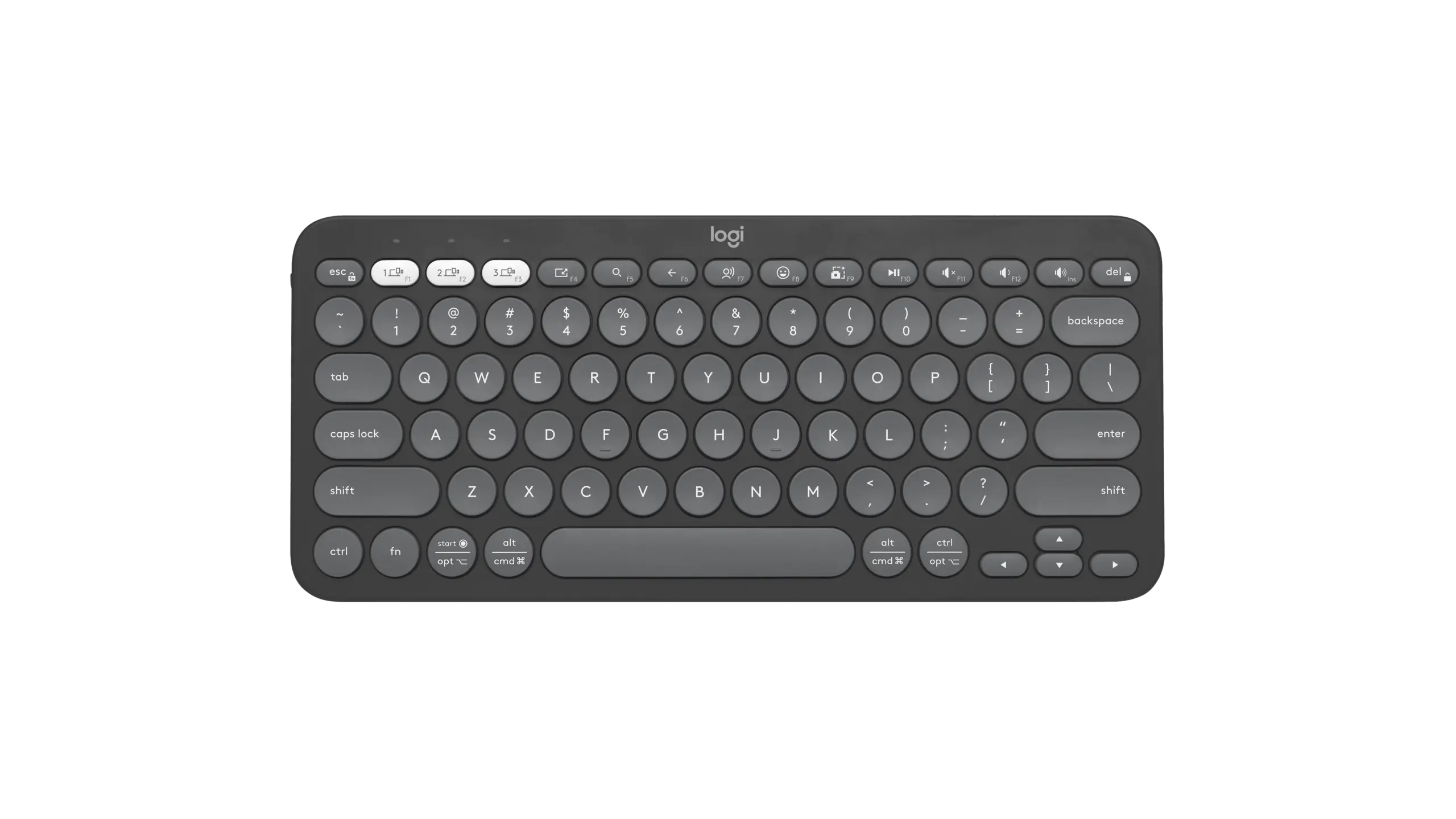 מקלדת אלחוטית Logitech Pebble Keys 2 K380s – בצבע גרפיט