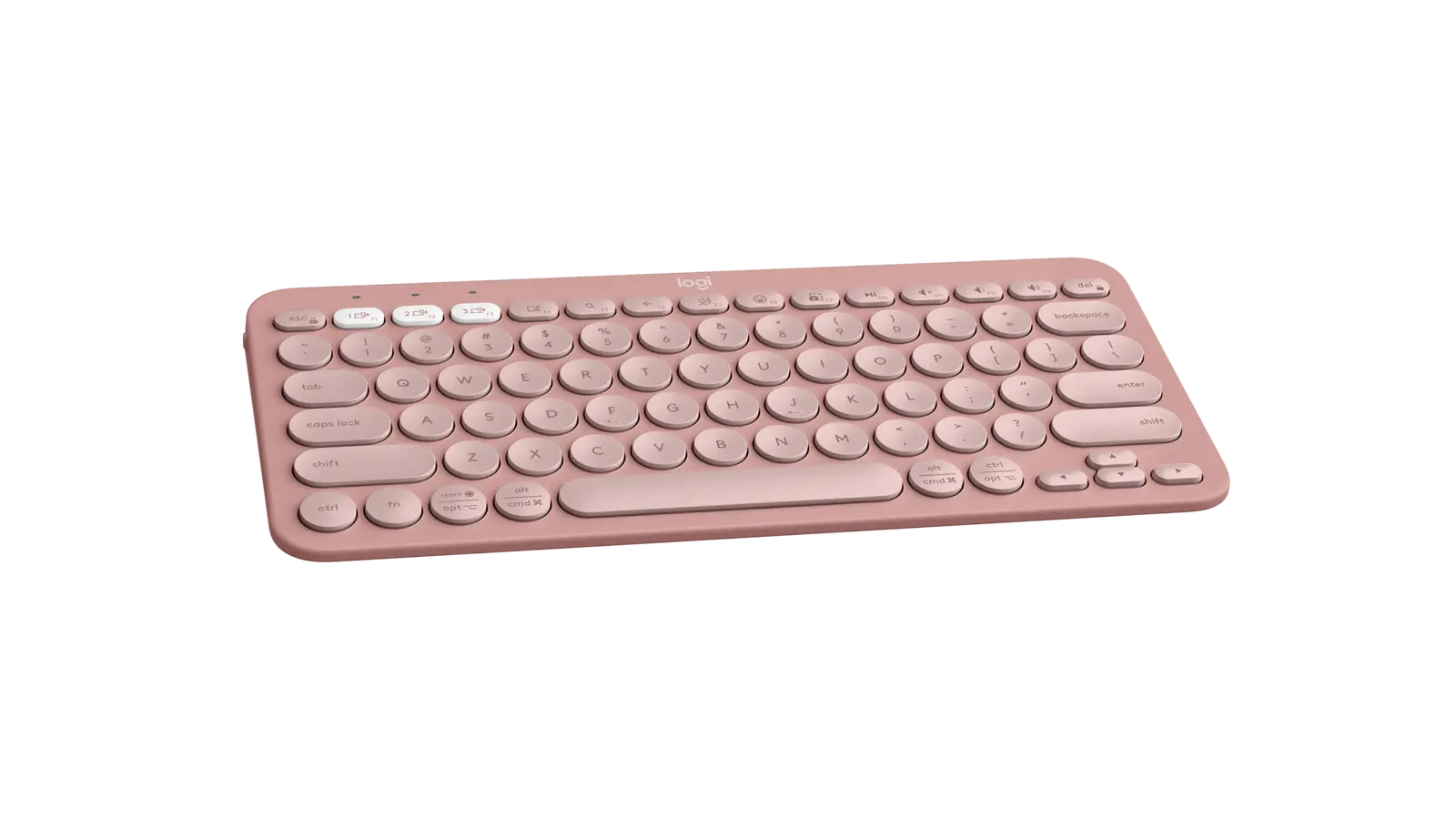 מקלדת אלחוטית Logitech Pebble Keys 2 K380s – בצבע ורוד