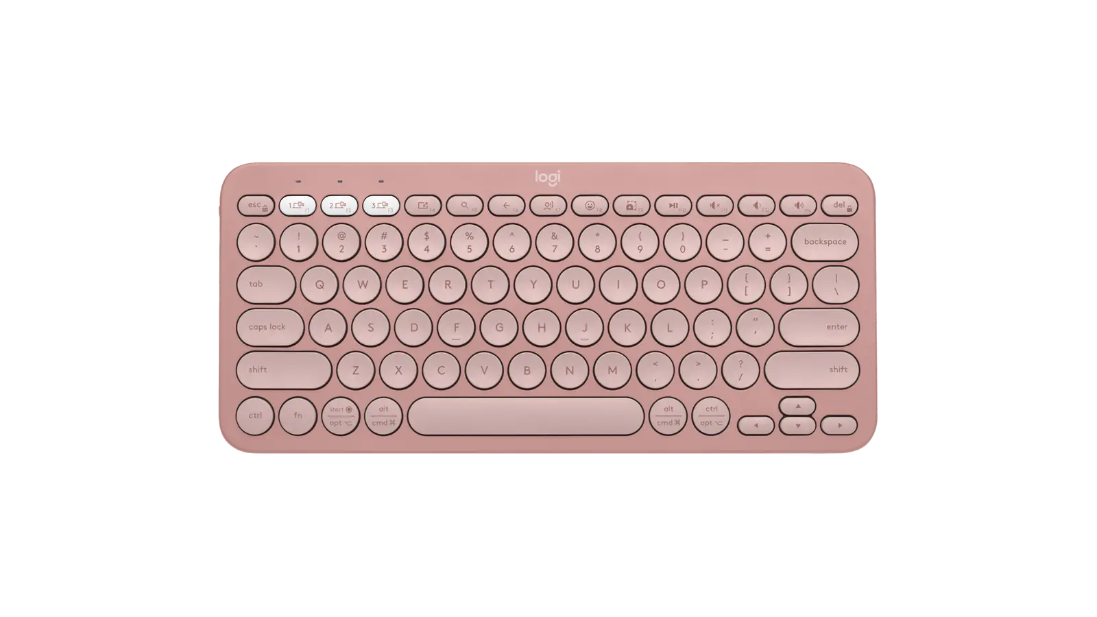 מקלדת אלחוטית Logitech Pebble Keys 2 K380s – בצבע ורוד