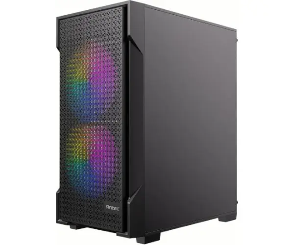 מארז מחשב ללא ספק Antec VX100M ARGB Tempered Glass Micro-ATX Mini Tower – צבע שחור