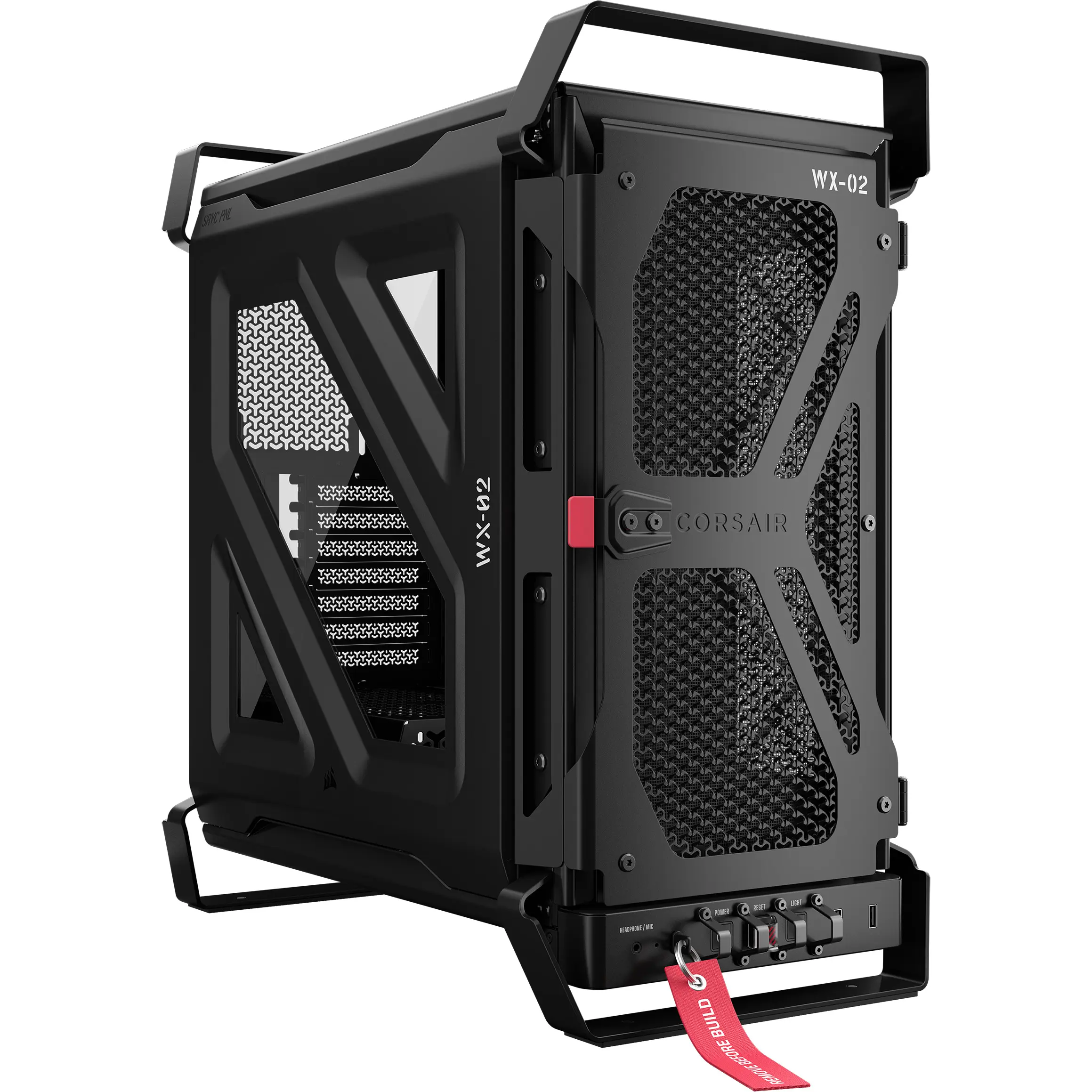 מארז מחשב ללא ספק Corsair Warthog Tempered Glass E-ATX Mid Tower – צבע שחור