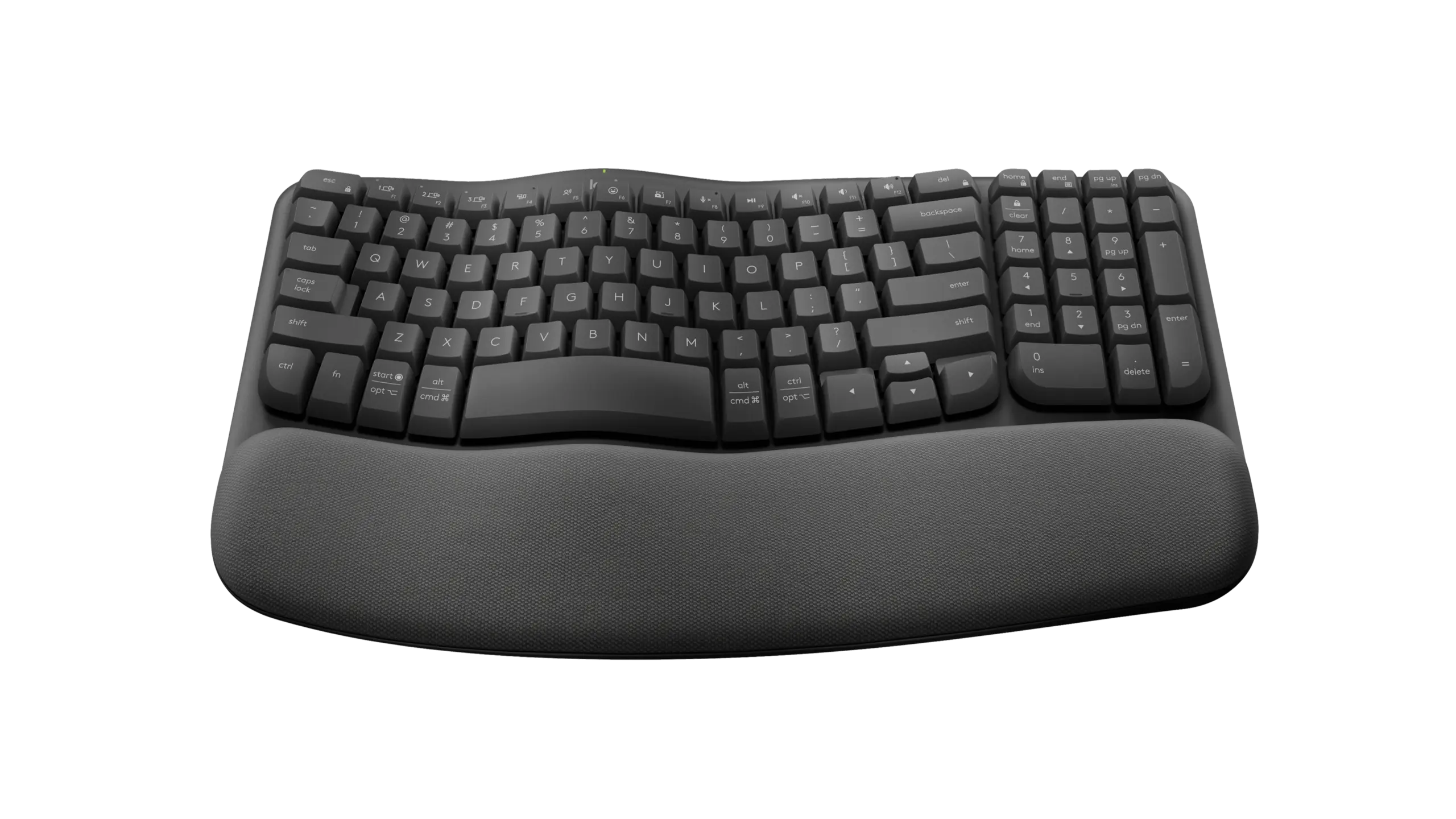 מקלדת ארגונומית אלחוטית Logitech Wave Keys – בצבע שחור