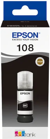 בקבוקון דיו מקורי שחור Epson C13T09C14A 108